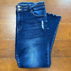 KanCan High Rise Distressed Blue Jeans size 2X